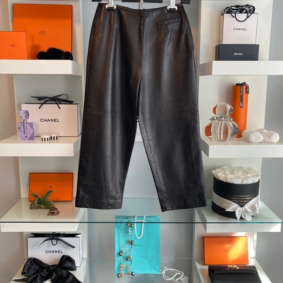 🆕 🖤 DANIER LEATHER PANTS - Picture 1 of 7